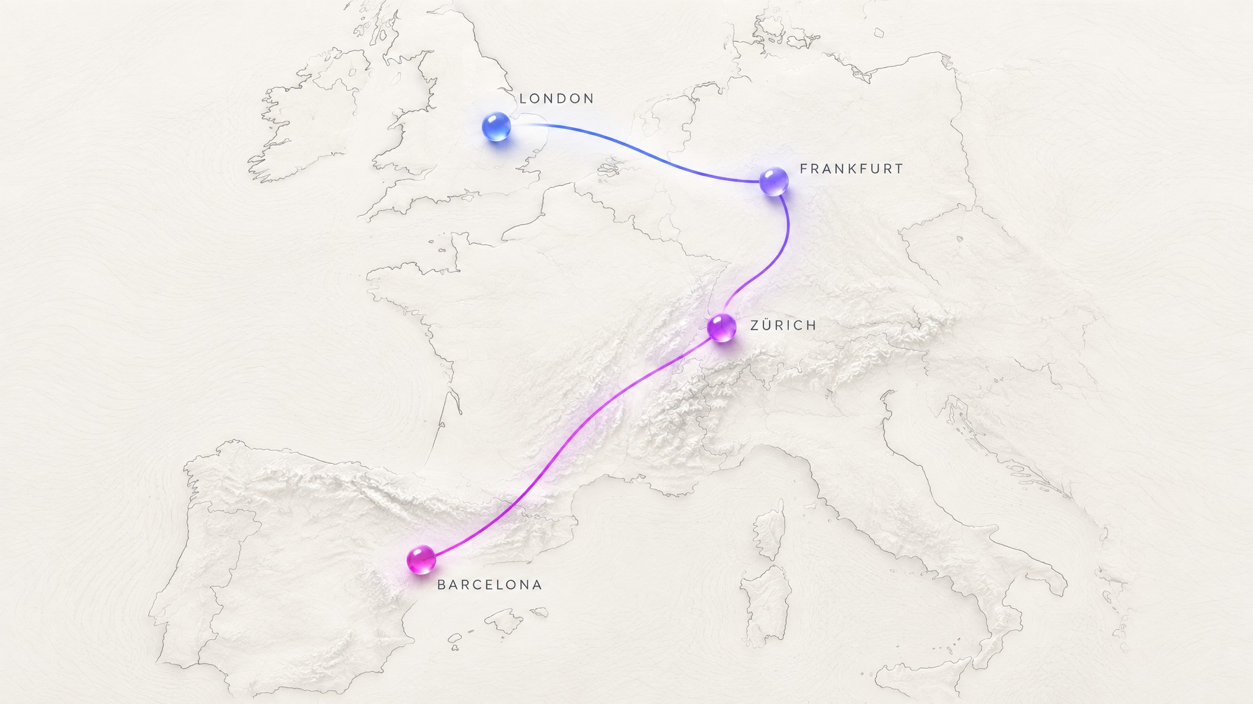 Uthereal Tour route linking cities across the 2026 event calendar