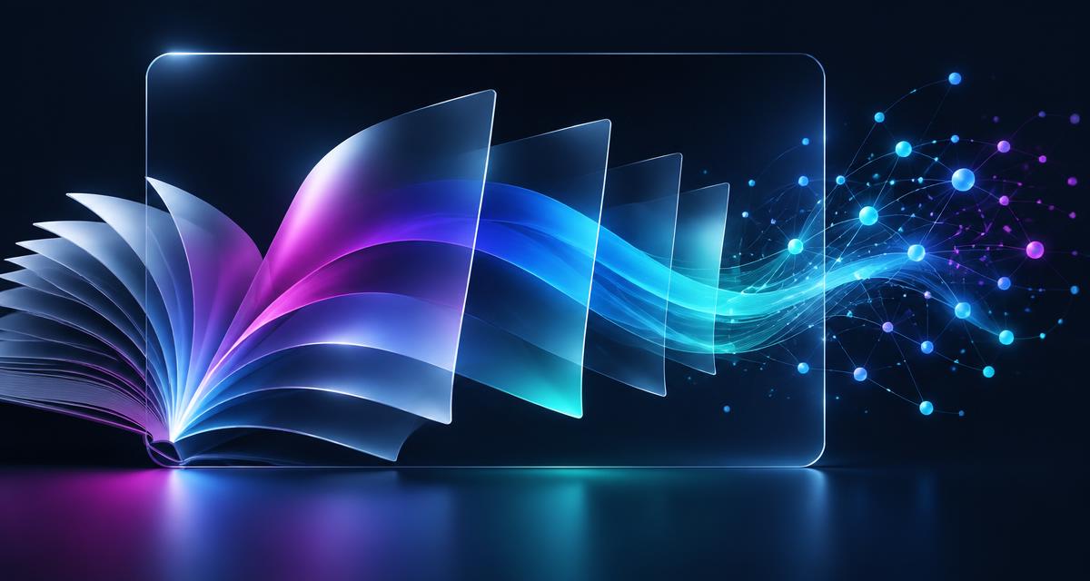 Open book dissolving into glowing data nodes: publisher knowledge becoming AI-ready